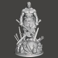 conanminiature1.jpg Archivo STL CONAN EL BÁRBARO MODELO EN MINIATURA PARA JUEGOS DE FANTASÍA DND RPG・Design para impresora 3D para descargar