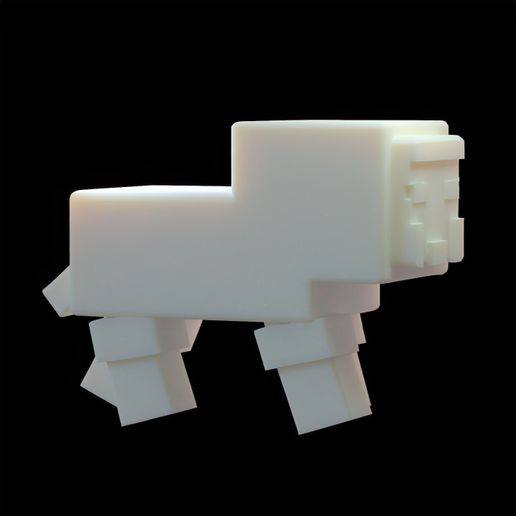 👶 Minecraft-Inspired Blocky Baby Sheep Free 3D print stl model・Free STL ...