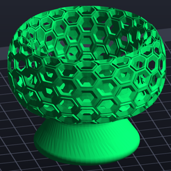 Vase2.png STL-Datei Wabenförmige Blumenvase kostenlos・Design zum 3D-Drucken zum herunterladen