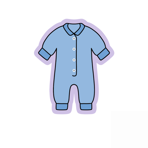 Baby Onesie Cookie Cutter STL – 2 Inch Baby Shower 3D Print File