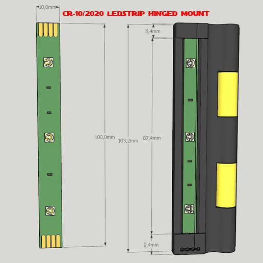 hingedledstrip_sizes.png Fichier STL gratuit CR-10 / 2020 Support à charnière pour bande LED V.2・Objet pour impression 3D à télécharger, ketchu13