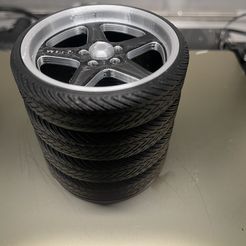 IMG_7582.jpg Free STL file Toothbrush Pen Holder Weld RTS Wheel and 4 Stacked Tires Combo・3D printable model to download