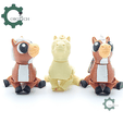 Cobotech-Grumpy Horse Articulated Keychain_07.png Cobotech Porte-clés articulé Grumpy Horse - Porte-clés sac à dos mignon
