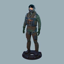 PILOTO-GUERRA-3.jpg 3D file FIGHTER PILOT N°2 - BIPED・3D print model to download