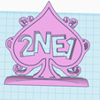 2ne1-3.png 2NE1  v2 Kpop Logo Display Ornament