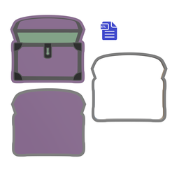 STL00959-1.png 3D file 3pc Treasure Chest Bath Bomb Mold・3D printer model to download