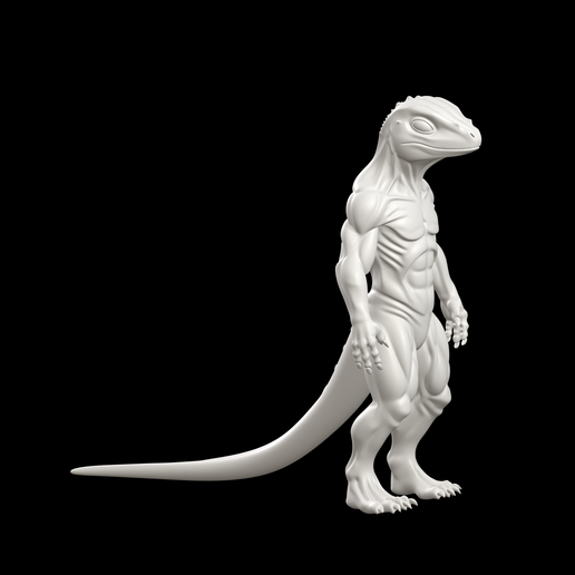 👹 Lizardman Figure Fantasy Creature・ 3D File for 3D printing・Cults