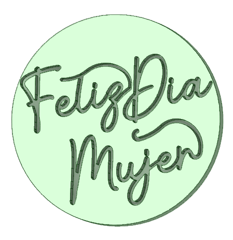 Happy Women's Day stamp 60mm embossing