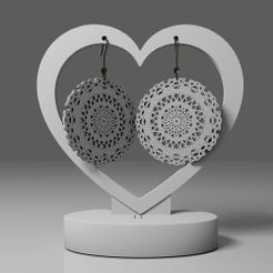 r1.jpg Archivo STL Pendientes Mandala 26・Modelo imprimible en 3D para descargar