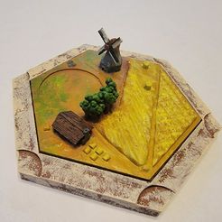 f07b6b14-8998-4231-a8f8-aacb77831772.jpg Wheat tile with windmill, Settlers of Catan