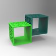 rendu essemble vert O.jpg STL file Design shelf to be custom mounted・3D printing idea to download