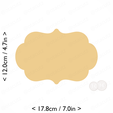 plaque_1~7in-cm-inch-cookie.png Plaque #1 Cookie Cutter 7in / 17.8cm