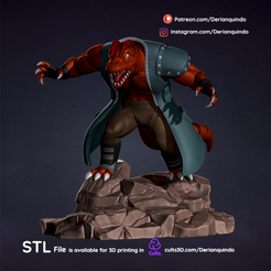 DQ_Ridge_v01_02.png Fichier 3D Ridge / Fanart de dinosaures extrêmes・Idée pour impression 3D à télécharger