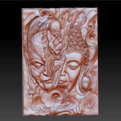 buddhaAndDemon1.jpg Download free STL file buddha or demon in a moment • 3D print model, stlfilesfree