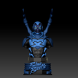 Blue_Beetle_Front.png Bust for print of Blue Beetle DC Comic Fan Art - Bust for print of Blue Beetle DC Comic Fan Art