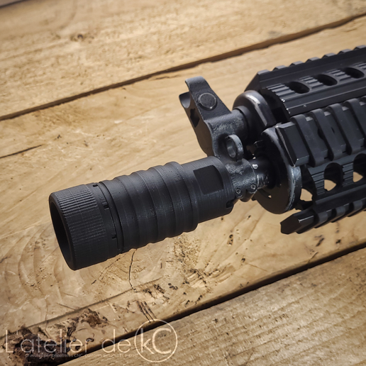 Airsoft AKSU Bulgy 4 pieces flash hider - booster (14+, 14-, 24+)