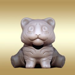 Base-Render-43202.jpg Free STL file Cute tiger・Object to download and to 3D print