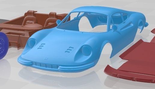 Ferrari Dino 246 GT スパアパーツカタログ 🦖 Ferrari Dino 246 GT 1969 Printable Car・ 3D File for 3D