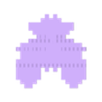 Galaga enemy ship 2 .stl Galaga pixel wall art