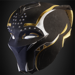 BlackPanthressClassic.png STL-Datei Schwarzer Panther Shuri Helm für Cosplay・Design zum Herunterladen und 3D-Drucken