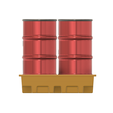 Oil-Drum-Spill-Pallet-11.png Model Railway Steel Oil Drums on Spill Pallets