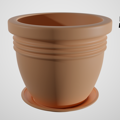 Flower-Pot-00.png Fichier 3D Pot de fleurs parfait・Objet pour impression 3D à télécharger, Sanzhar00