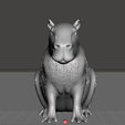 capibara02.png Seated Capybara Sculpture