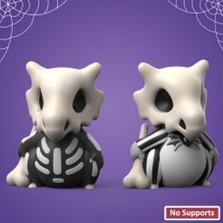 HalloweenCubone.jpg Fichier STL POKEMON - SPOOKY CUBONE (EASY PRINT NO SUPPORT)・Idée pour impression 3D à télécharger
