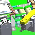 000008-2.jpg Automatic Li-Battery Mobile Battery Sticker Labeling Machine 3D CAD Model