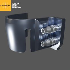 9.png 3D file The Mandalorian - Knee Armour - STL (digital download)・Model to download and 3D print, Estikuma