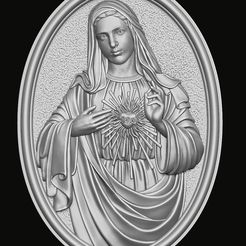 90.3.jpg Colgante de Jesús con el Sagrado Corazón Modelo de impresión 3D