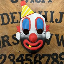 vintage-clown-mask-ouija.jpg 3MF file Vintage Clown Mask・3D printing model to download