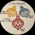 Ornaments-Pic2.jpg Stained Glass Christmas Ornaments in Silhouette and Multicolor STL Files