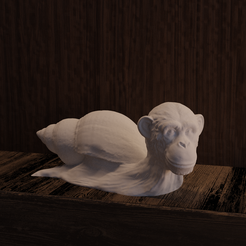 monkey-snail.png STL file Monkey Snail・3D print design to download