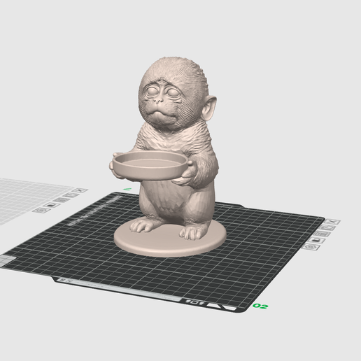 Punch Baby Monkey Key Holder Statue – Adorable Entryway Organizer Tray Figurine, Decorative Keys Dish Stand, Desk & Nightstand Catchall