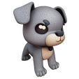019.png Low-Poly Pup - Personnage de chien mignon pour le rigging et l'impression 3D