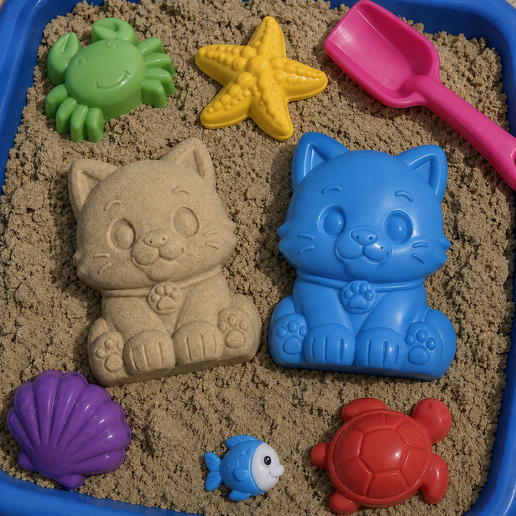 Kitty Sand Mold Form STL 3D model