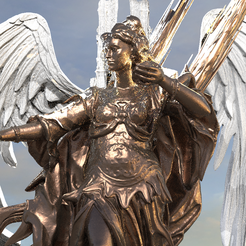 athena-tg.1707.png Файл OBJ Афина Мудрая Богиня Стилизованная абстрактная статуя 3・Модель для загрузки и печати в формате 3D, aramar