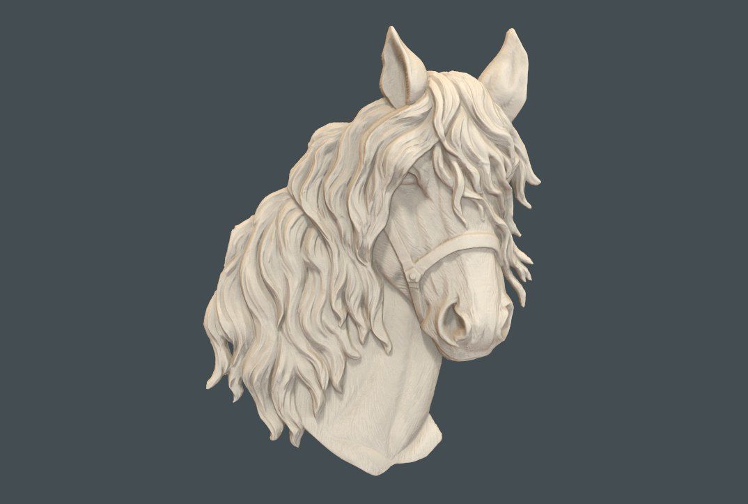 golova_konya.jpg Free STL file Horse head bust cnc・3D printable model to download, 3Dprintablefile