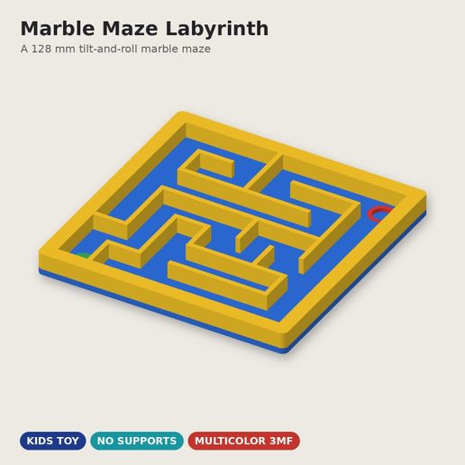 Marble Maze Labyrinth - Tilt and Roll Puzzle - Just 1 Euro