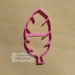 hoja1.jpg Free STL file leaf monstera tropical cookie cutter. Cookie cutter tropical leaf, palm tree, palm tree・3D printing idea to download, LasercutVectors