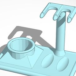 etbv2.png 3D-Datei Elektrischer Zahnbürstenständer und Halter für zwei Köpfe v2 kostenlos・3D-druckbare Vorlage zum herunterladen, DaveCG