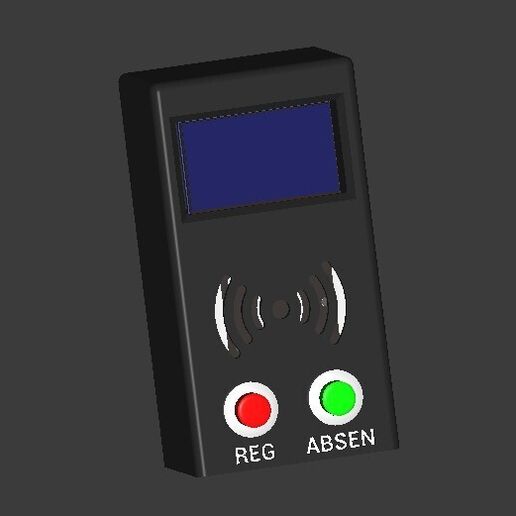 Case project absen RFID oled 1.3inch 128x64 & 2 push buton