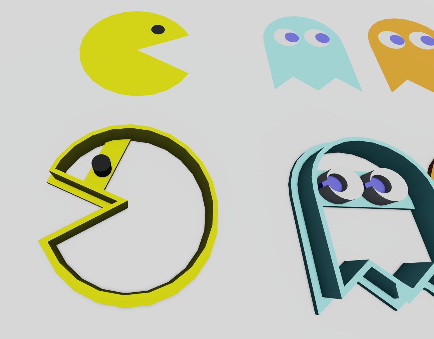 Download STL file Pacman Cookie Cutter (FOR PERSONAL USE ONLY) • 3D ...