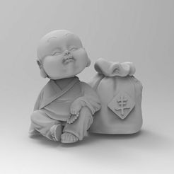3.jpg STL file Baby Budha 5・3D printer model to download