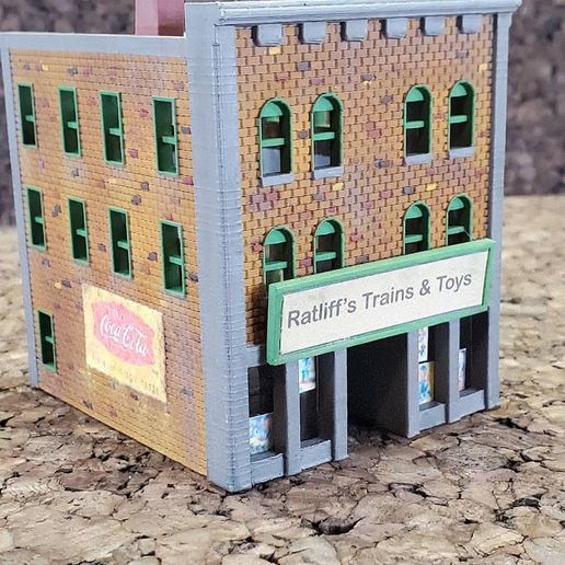 🏗️ N Scale Story Downtown Building・ STL File for ・Cults