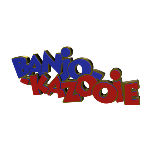 🪕 3D MULTICOLOR LOGO/SIGN Banjo-Kazooie・ STL File for 3D
