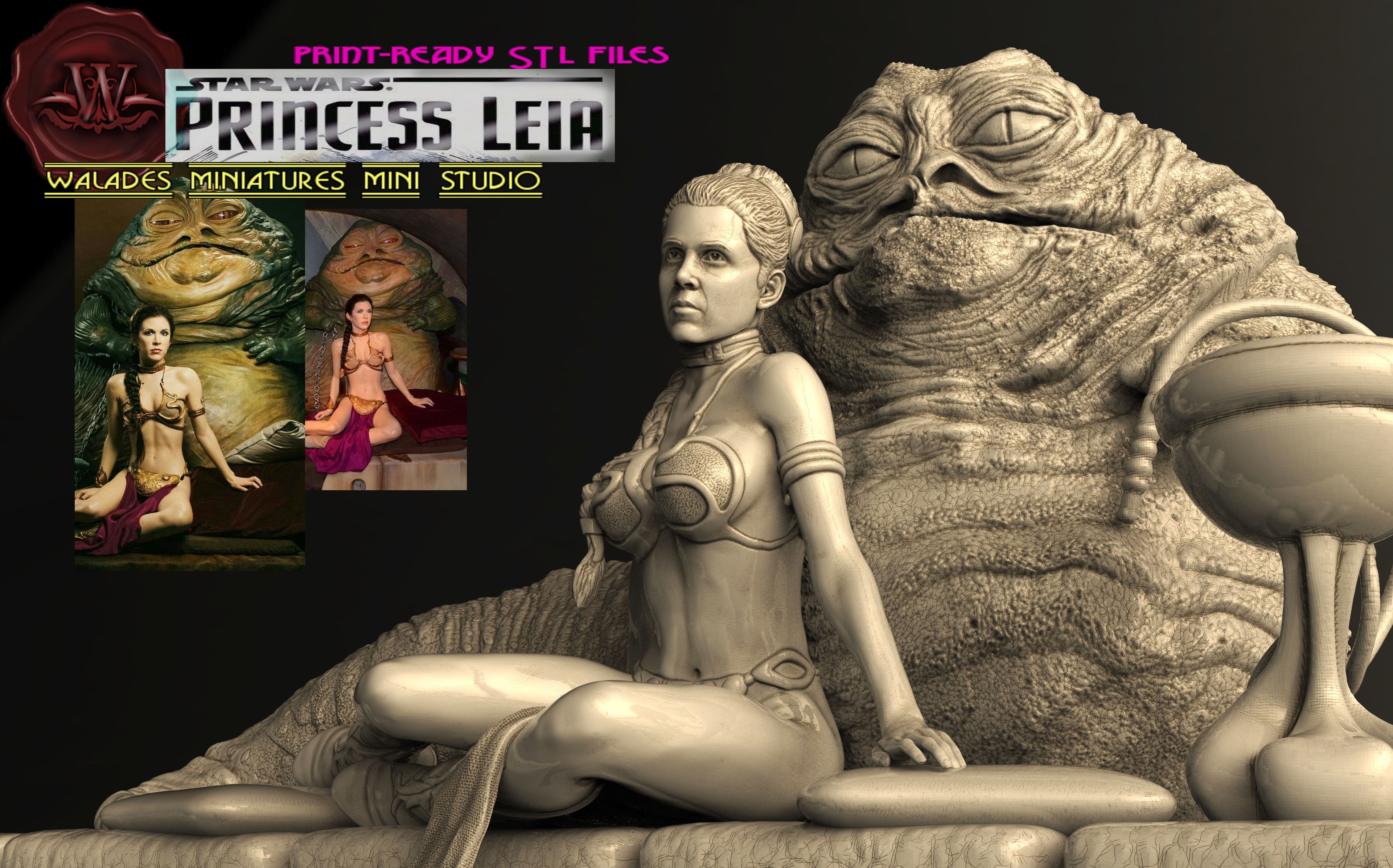 1ыувап.jpg Download 3D file Princess Leia • 3D printable object, walades