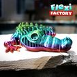 Flexi-Crocodile-05.jpg CUTE FLEXI PRINT-IN-PLACE CROCODILE with 3MF Included!