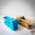 dump.jpg Three-axle dumper truck with workable dumper - print in place